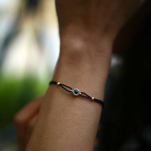 By Golden House - İpli Camgöz Bileklik (1) By Golden House - İpli Camgöz Bileklik (1)