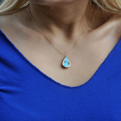 By Golden House - İran Firuze Kolye By Golden House - İran Firuze Kolye