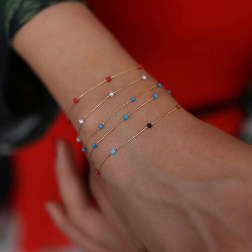 By Golden House - İtalyan Renkli Taşlı Bileklik (1) By Golden House - İtalyan Renkli Taşlı Bileklik (1)