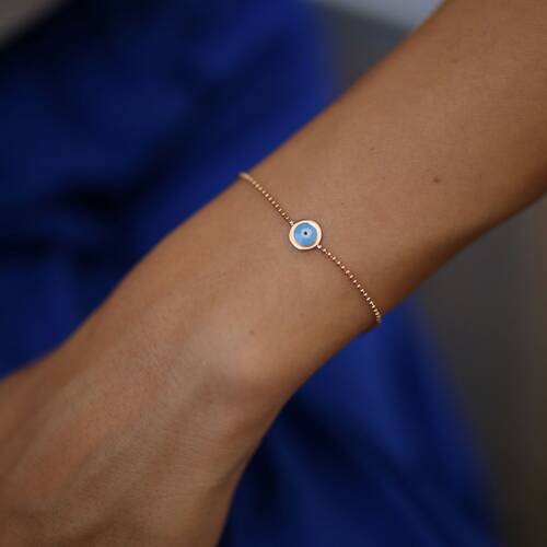 By Golden House - İtalyan Zincir Göz Bileklik