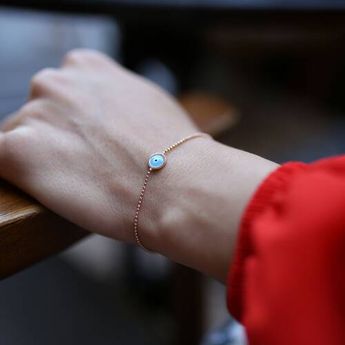 By Golden House - İtalyan Zincir Göz Bileklik (1)