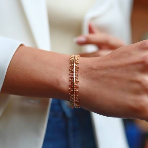 By Golden House - Javelin Zikzak Pırlanta Bileklik