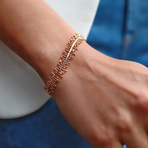 By Golden House - Javelin Zikzak Pırlanta Bileklik (1)