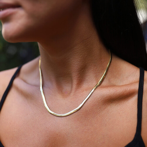 By Golden House - Kalın Balık Sırtı Kolye By Golden House - Kalın Balık Sırtı Kolye