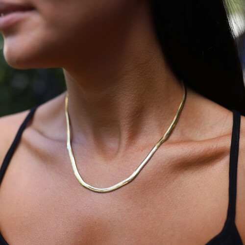 By Golden House - Kalın Balık Sırtı Kolye (1) By Golden House - Kalın Balık Sırtı Kolye (1)