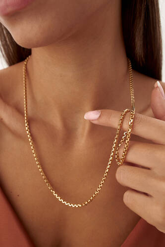 By Golden House - Kalın Doç Küp Zincir Kolye