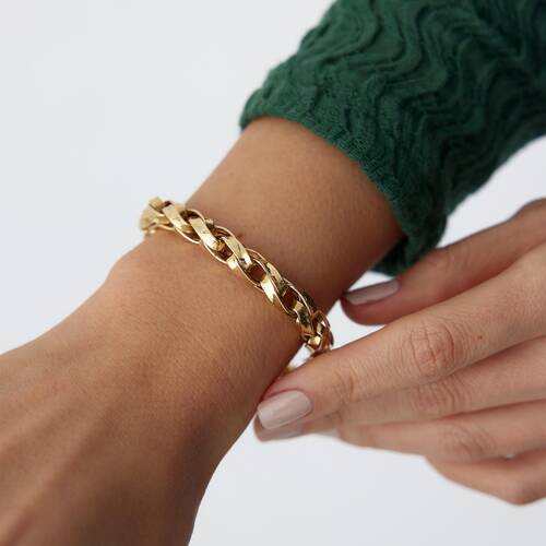 By Golden House - Kalın Palmiye Bileklik (1)