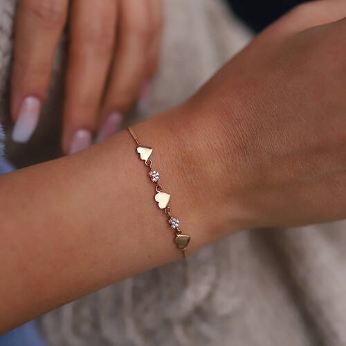 By Golden House - Kalp Bileklik