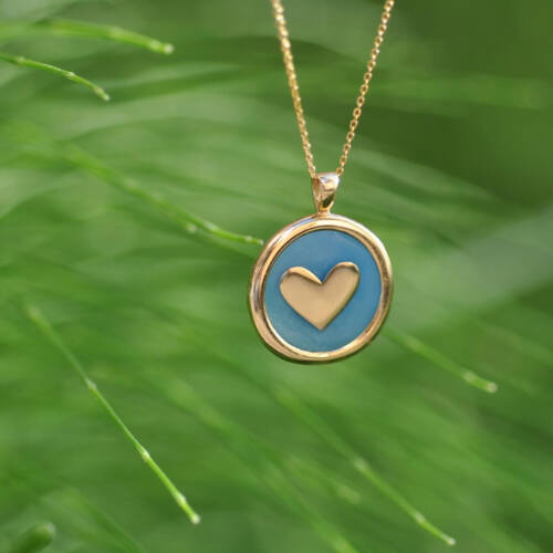 By Golden House - Kalp Çerçeve Kolye