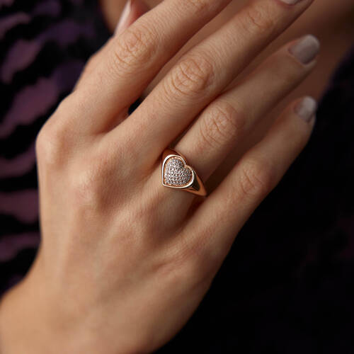 By Golden House - Kalp Mühür Pırlanta Yüzük