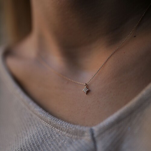 By Golden House - Karo Taşlı Kolye (1)