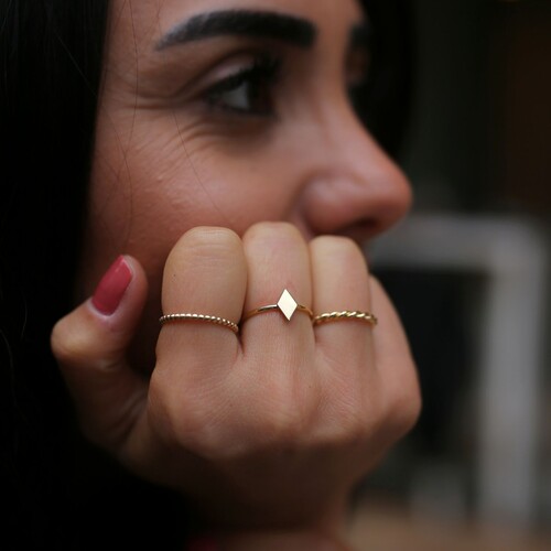 By Golden House - Karo Yüzük Kombin