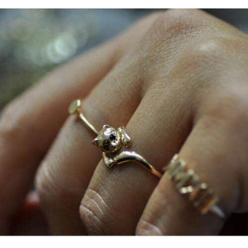 By Golden House - Kedi Yüzük