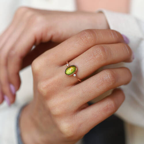 By Golden House - Kehribar Yüzük (1)