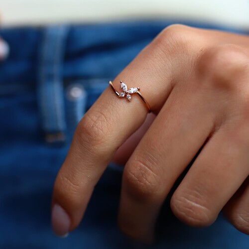 By Golden House - Kelebek Markiz Yüzük (1) By Golden House - Kelebek Markiz Yüzük (1)