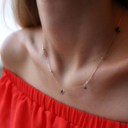 By Golden House - Kelebek Vadisi Kolye