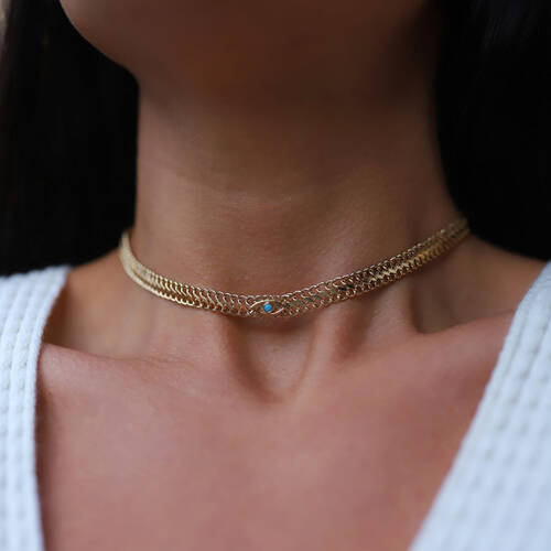 By Golden House - Kirpik Göz Choker Kolye By Golden House - Kirpik Göz Choker Kolye