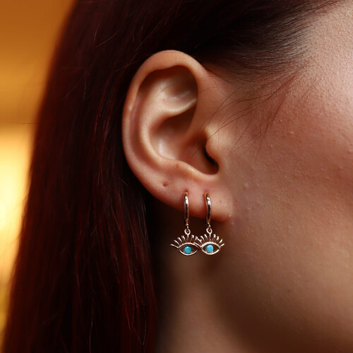 By Golden House - Kirpik Göz Küpe