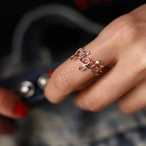 By Golden House - Kişiye Özel İsim Yüzük (1) By Golden House - Kişiye Özel İsim Yüzük (1)