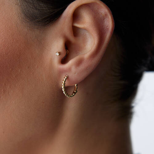 By Golden House - Klasik Burgu Küpe (1) By Golden House - Klasik Burgu Küpe (1)