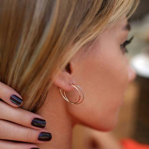 By Golden House - Klasik Halka Küpe (1)