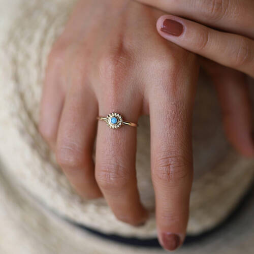 By Golden House - Kraponya Tohum Firuze Yüzük