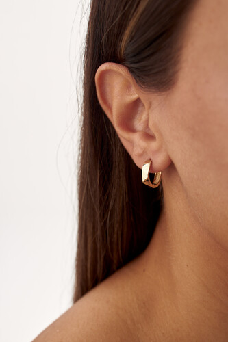 By Golden House - Küçük Seramik Halka Küpe By Golden House - Küçük Seramik Halka Küpe