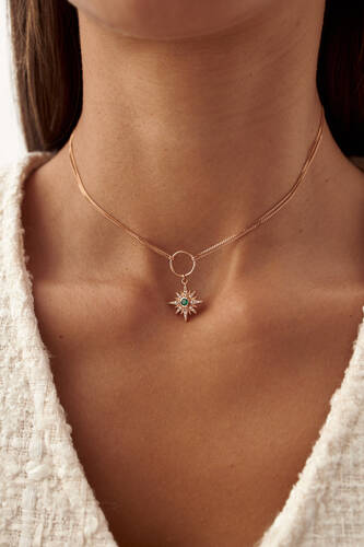 By Golden House - Kutup Yıldızı Choker Kolye By Golden House - Kutup Yıldızı Choker Kolye