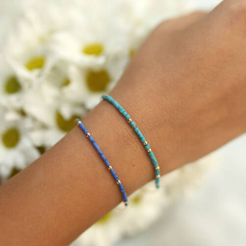 By Golden House - Lapis Lazuli ve Firuze Bileklik By Golden House - Lapis Lazuli ve Firuze Bileklik