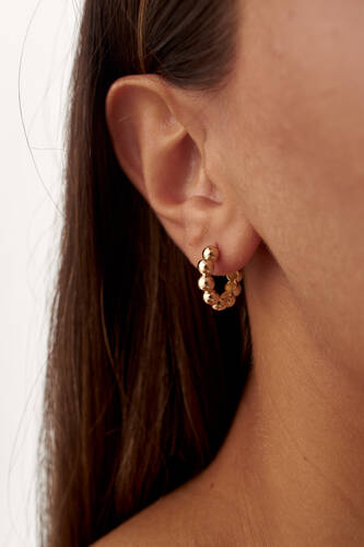 By Golden House - Large Top Top Halka Küpe (1)