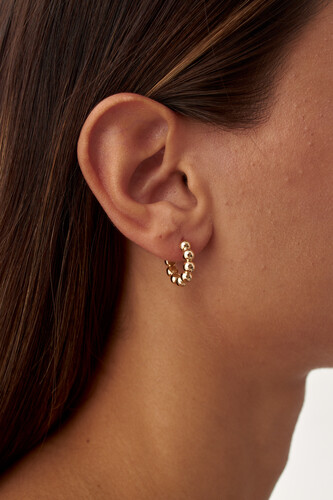 By Golden House - Large Top Top Halka Küpe By Golden House - Large Top Top Halka Küpe