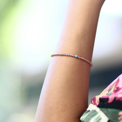 By Golden House - Lazer Kesim Firuzeli Bileklik By Golden House - Lazer Kesim Firuzeli Bileklik