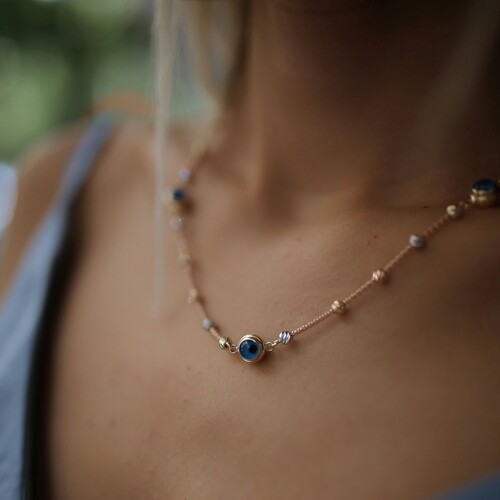 By Golden House - Lazer Toplu Camgöz Kolye By Golden House - Lazer Toplu Camgöz Kolye