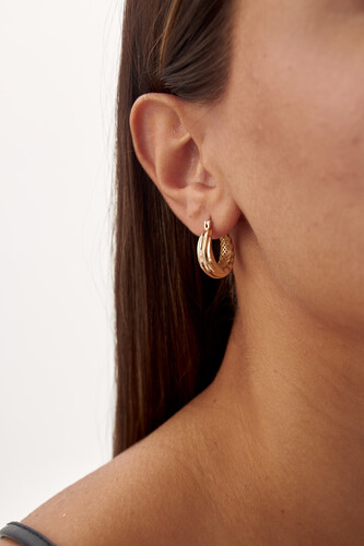 By Golden House - Line Halka Küpe By Golden House - Line Halka Küpe