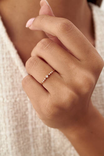 By Golden House - Line Pırlanta Yüzük