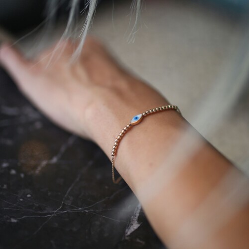 By Golden House - Markiz Göz Top Top Bileklik By Golden House - Markiz Göz Top Top Bileklik