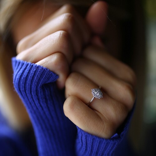 By Golden House - Markiz Pırlanta Yüzük By Golden House - Markiz Pırlanta Yüzük