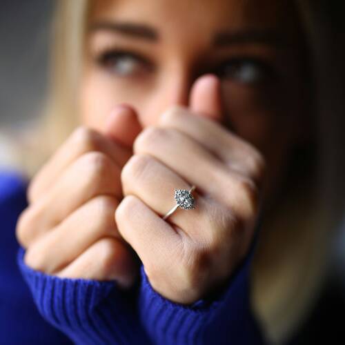 By Golden House - Markiz Pırlanta Yüzük (1)