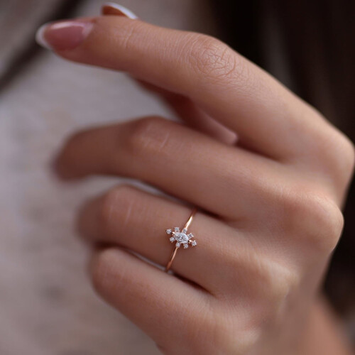 By Golden House - Markiz Pırlanta Yüzük By Golden House - Markiz Pırlanta Yüzük