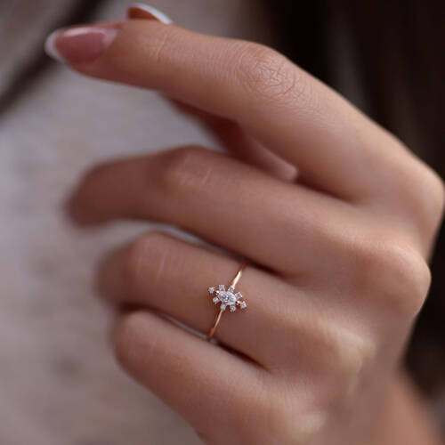 By Golden House - Markiz Pırlanta Yüzük