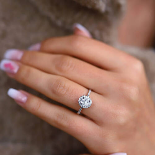 By Golden House - Markiz Pırlantalı Yüzük