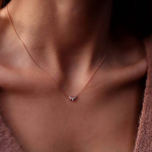 By Golden House - Taç Markiz Pırlanta Kolye