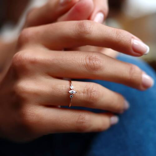 By Golden House - Markiz Tohum Yüzük