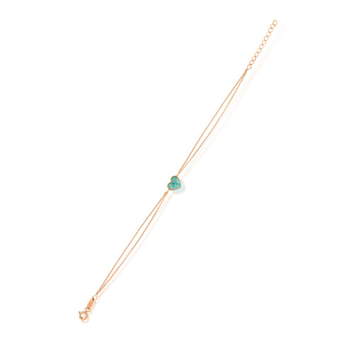 By Golden House - Mavi Mineli Kalp Bileklik (1) By Golden House - Mavi Mineli Kalp Bileklik (1)