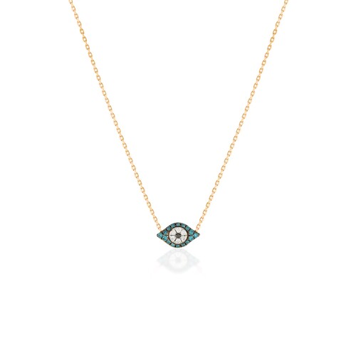 By Golden House - Mavi Pırlanta Göz Kolye