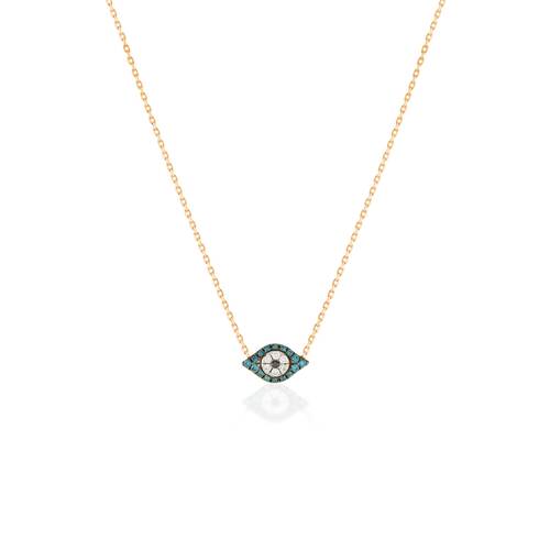 By Golden House - Mavi Pırlanta Göz Kolye