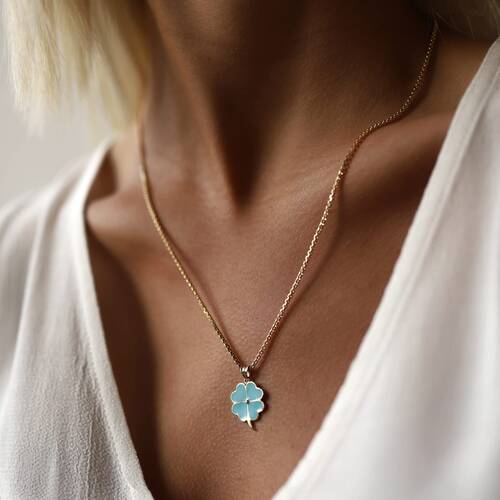 By Golden House - Mavi Yonca Kolye