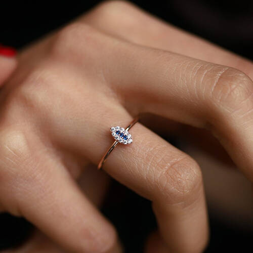 By Golden House - Mekik Safir Yüzük By Golden House - Mekik Safir Yüzük