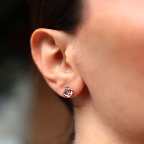 By Golden House - Midye Baget Küpe