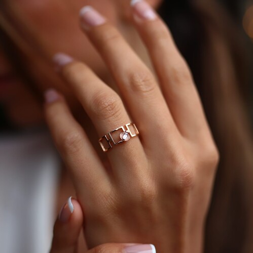 By Golden House - Midye Baget Yüzük